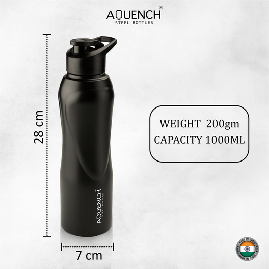 Blaze Pro Black Water Bottle - Aquench