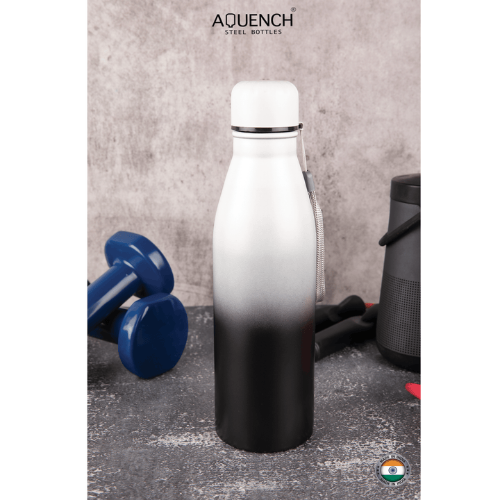 Cola Black Grey Dual Colored Water Bottle - Aquench