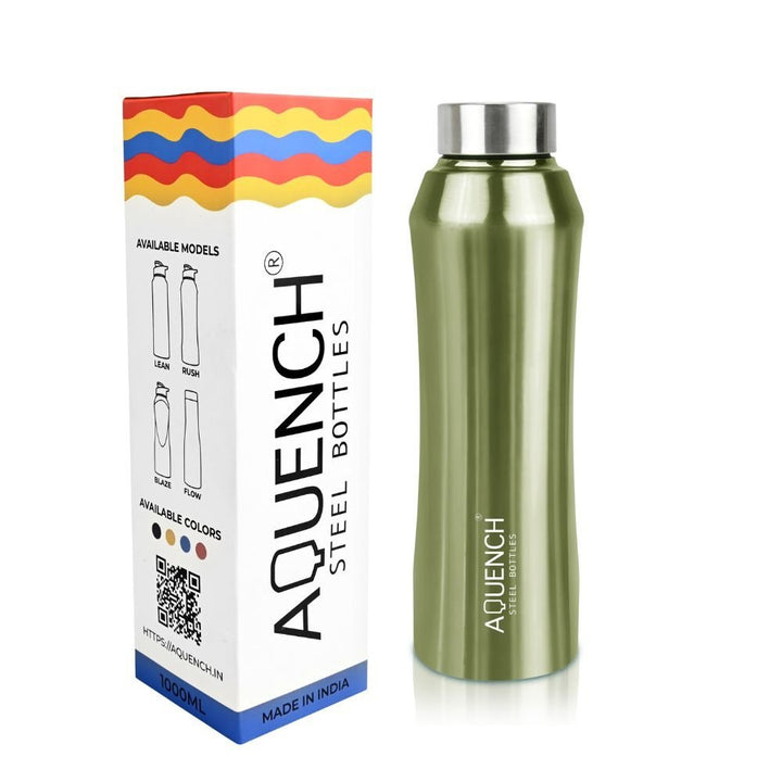 Rush Metallic Stainless Steel Water Bottle - Aquench